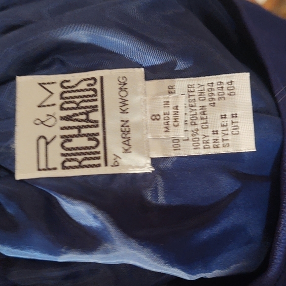 R&M Richards Beaded and Embroidered Royal Blue Matching Set Sz 8 - Picture 14 of 14